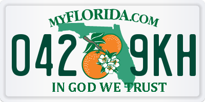 FL license plate 0429KH