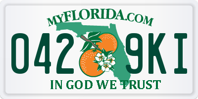 FL license plate 0429KI