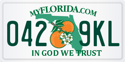 FL license plate 0429KL