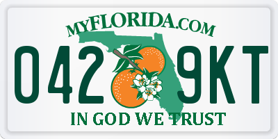 FL license plate 0429KT