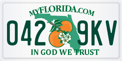 FL license plate 0429KV