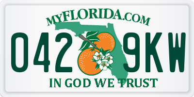 FL license plate 0429KW