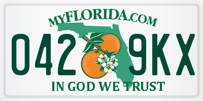 FL license plate 0429KX