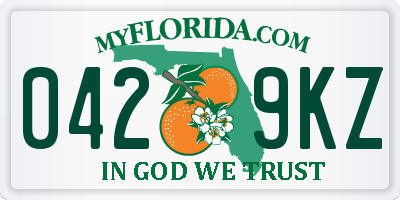 FL license plate 0429KZ