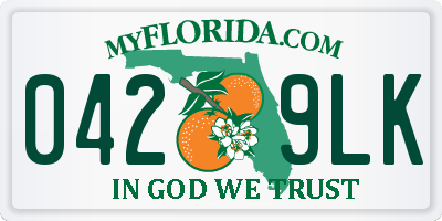 FL license plate 0429LK