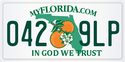 FL license plate 0429LP