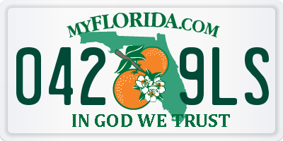 FL license plate 0429LS