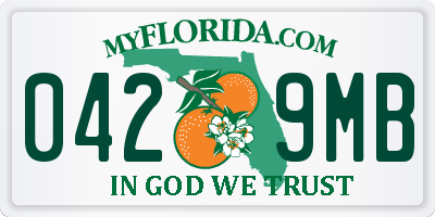 FL license plate 0429MB
