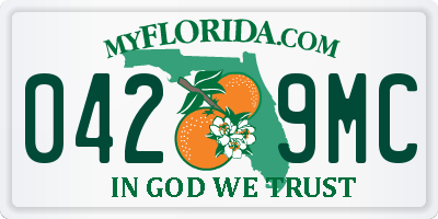 FL license plate 0429MC