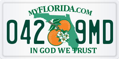 FL license plate 0429MD