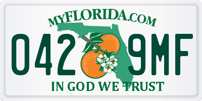 FL license plate 0429MF
