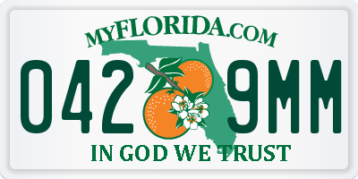 FL license plate 0429MM