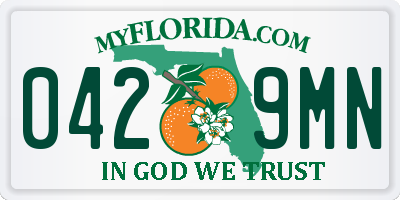 FL license plate 0429MN