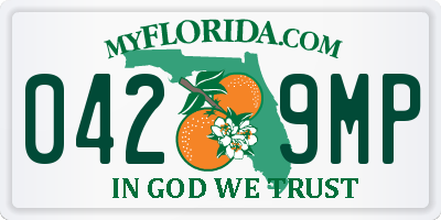 FL license plate 0429MP
