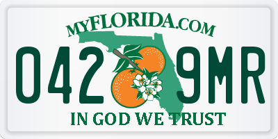 FL license plate 0429MR