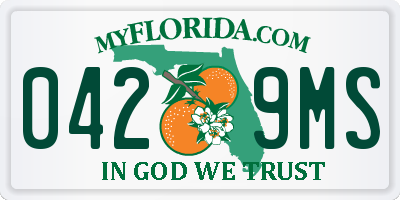 FL license plate 0429MS