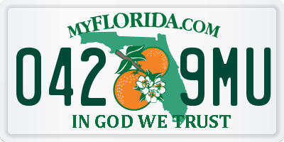 FL license plate 0429MU