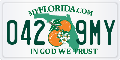 FL license plate 0429MY