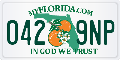 FL license plate 0429NP