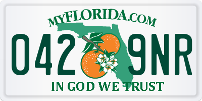 FL license plate 0429NR
