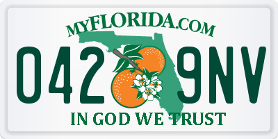 FL license plate 0429NV