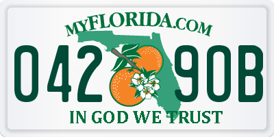 FL license plate 0429OB