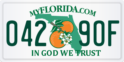 FL license plate 0429OF
