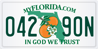 FL license plate 0429ON