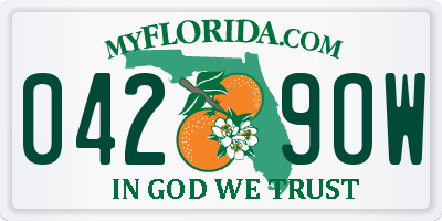 FL license plate 0429OW
