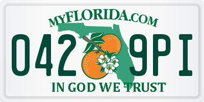 FL license plate 0429PI