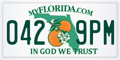 FL license plate 0429PM