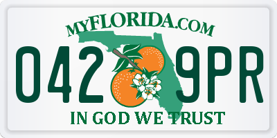 FL license plate 0429PR
