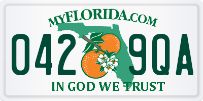 FL license plate 0429QA