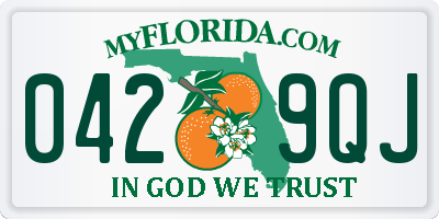 FL license plate 0429QJ