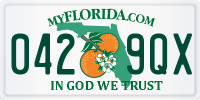 FL license plate 0429QX
