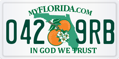 FL license plate 0429RB