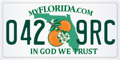 FL license plate 0429RC