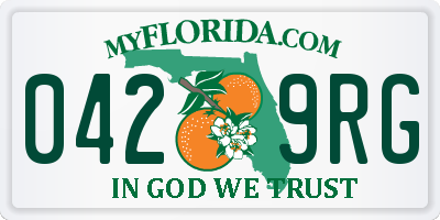 FL license plate 0429RG