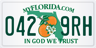FL license plate 0429RH