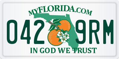 FL license plate 0429RM