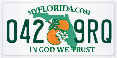 FL license plate 0429RQ