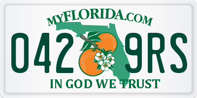 FL license plate 0429RS