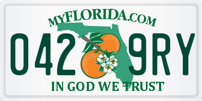 FL license plate 0429RY