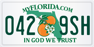 FL license plate 0429SH