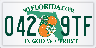 FL license plate 0429TF