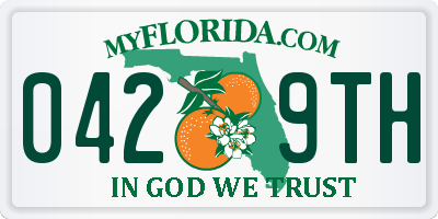 FL license plate 0429TH