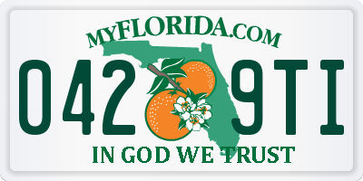 FL license plate 0429TI