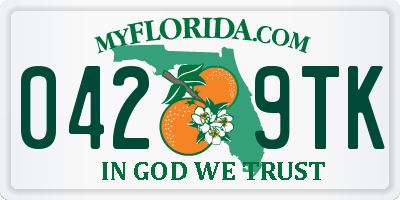 FL license plate 0429TK