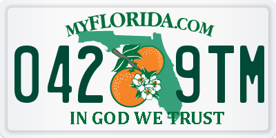 FL license plate 0429TM