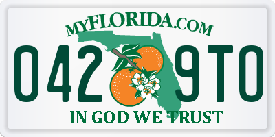 FL license plate 0429TO